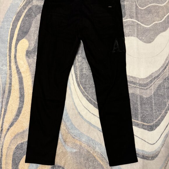 Black AMIRI Ripped Jeans Mens Size 34 or 36 Waist - Picture 2 of 4